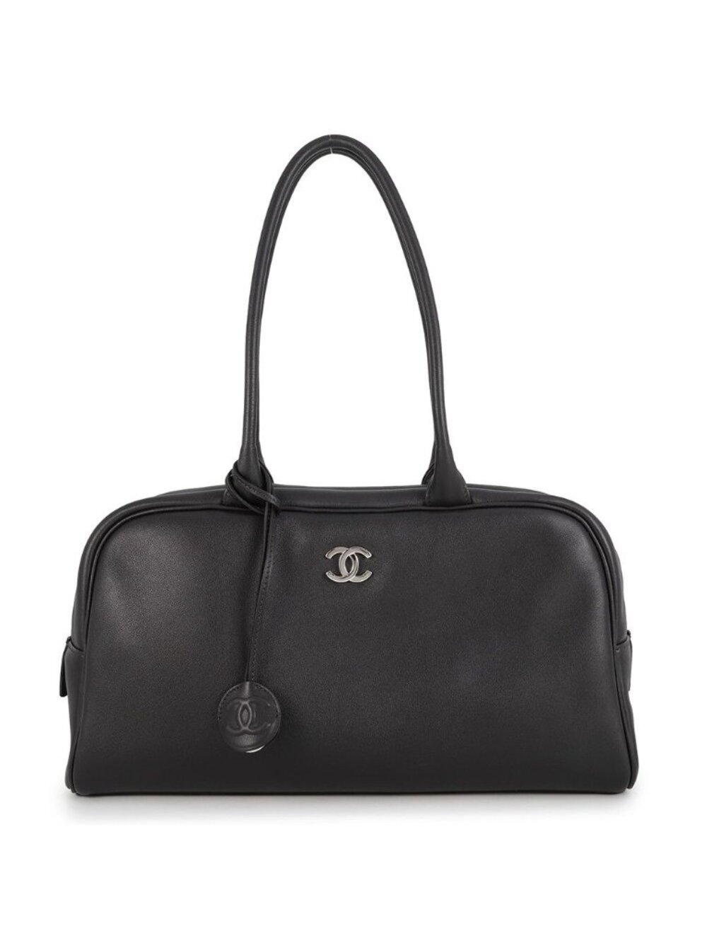 Chanel Shoulder Bag CC Logo Large Calfskin Black